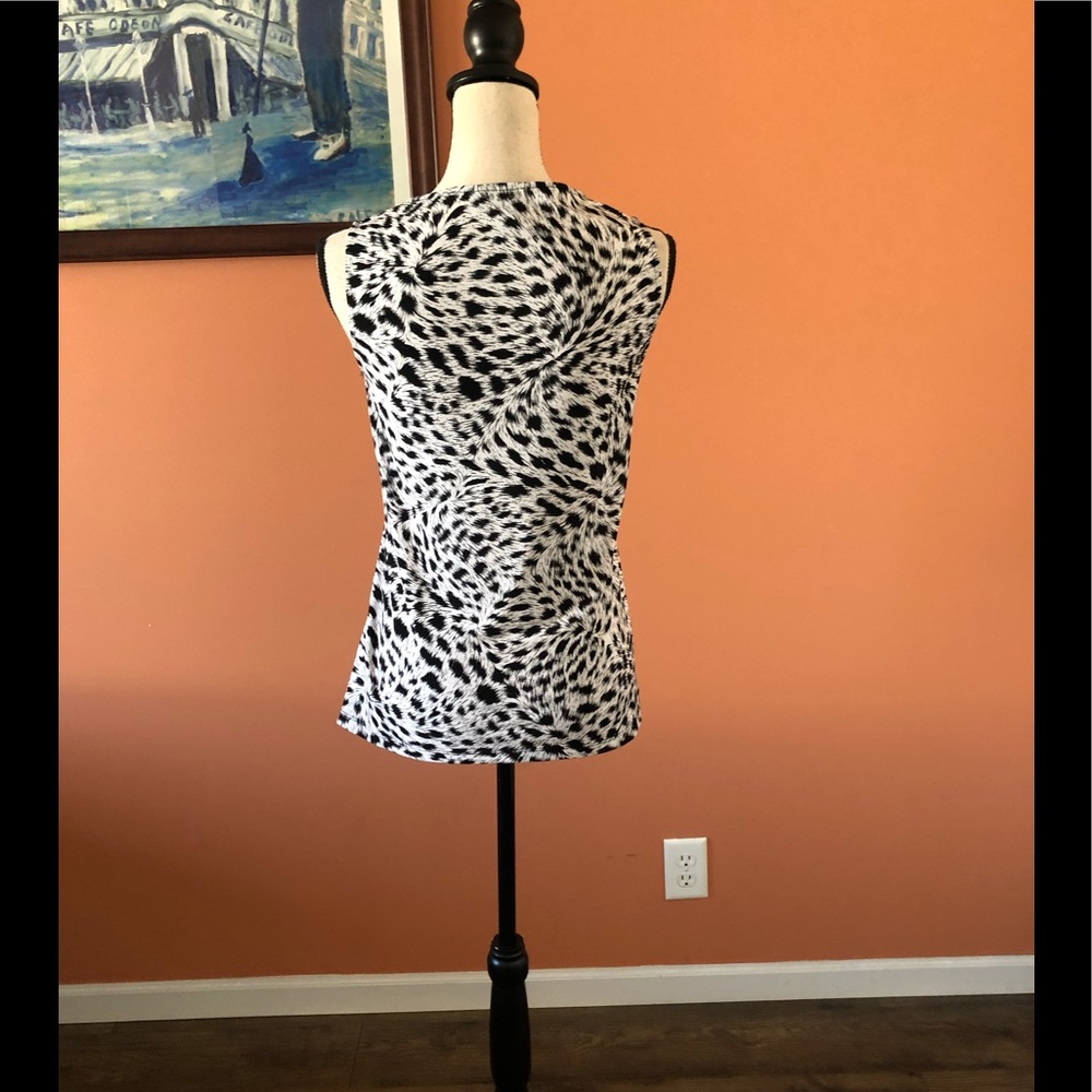 Relativity Black And White Patterned Sleeveless B… - image 7